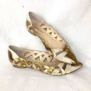 Alexandre Birman Snakeskin Flats
